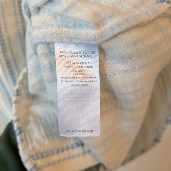 Faherty Avery white and blue striped short sleeves shirt - Picture 7 of 7